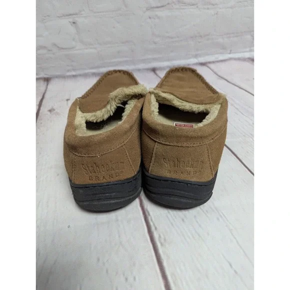 Staheekum Mens Moccasins Slipper Shoes Suede Leather Sheepskin Lined Size 8 EUC - Picture 3 of 9
